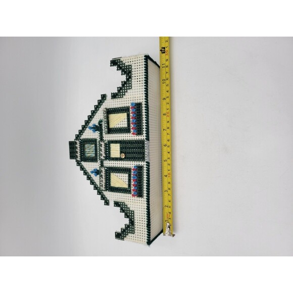 Plastic Canvas House Napkin & Salt & Pepper Holder Or Condiment Caddy Handmade - Picture 7 of 10